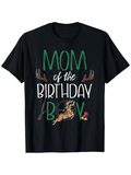 Men's T-Shirt Mom Of The Birthday Boy With Antlers Deer And Party Hat Design