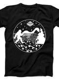 Men's T-Shirt Enigmatic Night With Mysterious Aliens Under Starry Skies And Flowing River UFO