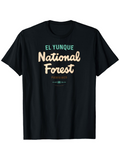 Men's T-Shirt El Yunque National Forest Tropical Typography On Soft Cotton T Shirt