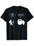 Men's T-Shirt I Hate My Job On Computer With Talking Toilet Paper Roll