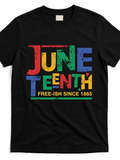 Men's T-Shirt Juneteenth Multicolor Block Letters With Clear Celebration Message