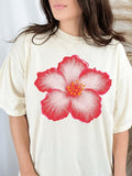 Women's T-Shirt Radiant Red Petals With Subtle Gradients Centered On Large Flower