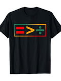 Men's T-Shirt Bold Color Blocks With Symbols Framed By Geometric Lines Graphic