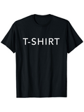 Men's T-Shirt Simple Bold Letters On Plain Black T Shirt
