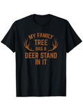 Men's T-Shirt My Family Tree With Brown Antlers Rustic Forest Deer