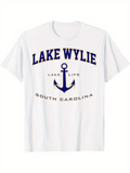 Men's T-Shirt Lake Life South Carolina With Nautical Anchor Design