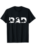 Men's T-Shirt Distressed Bold Letters With Animal Silhouette Among DAD Text