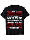 Men's T-Shirt Being An ADHD Mom With Hearts And Powerful Motivational Words