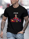 Men's T-Shirt Im Ok Raised Hand Reaching From Pile Of Colorful Balls