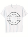 Men's T-Shirt Vintage Nautical Anchor Emblem With Stars And Circular Lines Anchor