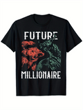 Men's T-Shirt Future Millionaire With Bold Colorful Bears Art Graphic