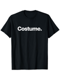 Men's T-Shirt Costume Bold White Lettered Word Art T Shirt