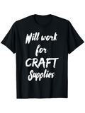 Men's T-Shirt Will Work For Craft Supplies Artistic Brushstroke Lettering With Bold Statement Typography