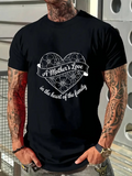 Men's T-Shirt A Mothers Love Intricate Mandala Patterns With Elegant Heart Outline