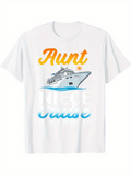 Men's T-Shirt Aunt Niece Cruise Sunset Ocean Waves With Family Vacation Ship