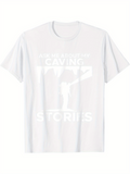 Men's T-Shirt Leave Me Alone Busy Caving Bold Letter Under Cavern Explorer Stories