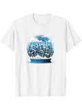 Men's T-Shirt Snowy Cityscape Reflections Inside A Crystal Snow Globe