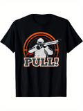 Men's T-Shirt Pull With Hunter Wearing Helmet And Orange Target Circle