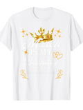 Men's T-Shirt March Is My Birthday Month With Golden Crown And Shining Stars