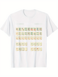 Men's T-Shirt Traditional Chinese Culture Pattern With Tiled Game Symbols Mah Jongg