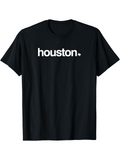 Men's T-Shirt Houston Simple Modern White Print Text With Clean Bold Lettering T Shirt