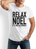 Men's T-Shirt Relax Noel Bold Black Letters On White Casual Shirt