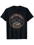 Men's T-Shirt Fight From Above Bold Fighter Aircraft Among Dramatic Skies Fighter Pilot
