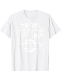 Men's T-Shirt Faded Vintage Typography With Decorative Border Elements Style Text