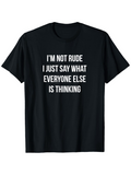 Men's T-Shirt I Am Not Rude Bold White Letters Statement T Shirt