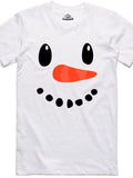 Men's T-Shirt Playful Winter Cheerful Face With Orange Carrot Nose Snowman