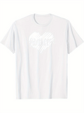 Men's T-Shirt Faith Hope Hand Drawn Heart Sketch With Bold Letters