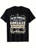 Men's T-Shirt Gonzales Lettering & Surname Print