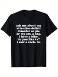 Men's T-Shirt Ask Me About Pie Bike TV Rock Black T Shirt