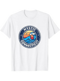 Men's T-Shirt Mystic Connecticut Sunset Ocean Wave With Vibrant Blue Water Tee
