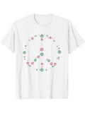 Men's T-Shirt Pastel Winter Snowflakes Forming A Peaceful Harmony Symbol