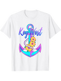 Men's T-Shirt Kaylebest Vibrant Sunflowers With Rope Draped Over Colorful Anchor