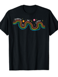 Men's T-Shirt Progress Is Not Linear With Rainbow Swirls And Colorful Accents Across Waves