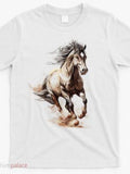 Men's T-Shirt Dynamic Energy Powerful Motion Wild Running Horse