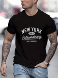 Men's T-Shirt New York Usa Extraordinary Lettering With Motivational Urban Style Design