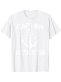 Men's T-Shirt Captain Jackson Nautical Rope With Large Anchor Emblem T Shirt