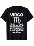 Men's T-Shirt Virgo Constellation Graphic With Bold Motivational Zodiac Text