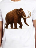Men's T-Shirt Majestic Woolly Mammoth Walking On Pristine Snowy Winter Plains Mammoth