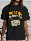 Men's T-Shirt Postal Workers Vintage Mailbox With Humorous Letter Carrier Theme