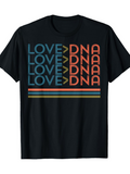 Men's T-Shirt Love Greater Than Dna Retro Colored Lines Graphic T Shirt