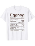 Men's T-Shirt Eggnog Nutrition Facts Table With Playful Ironic Detail Eggnog