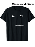 Men's T-Shirt Quotation Marks Minimalist Typography With Author Name Featuring Helen Keller