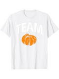 Men's T-Shirt Team Bold Lettering With Orange Autumn Pumpkin