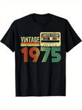 Men's T-Shirt Vintage Limited Edition Cassette Tape With Colorful Retro Style Numbers