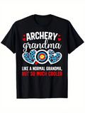 Men's T-Shirt Archery Grandma Hearts With Leopard Print Target Design