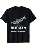 Men's T-Shirt Never Underestimate An Old Man Playing Proud Mellophone Illustration